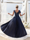 Womens' Elegant Beaded & Sequined Satin Jumpsuit with V-Neckline, Low Back & Flowing Skirt – Glamorous Evening Wear