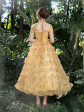 Midi Sweetheart Neckline Tiered Maxi Dress – Voluminous Tulle Gown for Tropical Weddings, Evening Galas & Luxury Events