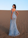 Gorgeous One-Shoulder Beaded Mermaid Gown with Floral Appliqué – Embellished Evening Dress for Red Carpet Galas & Luxury Soirées