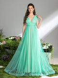 Chain Detail Ethereal Tulle A-Line Dress