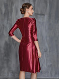 Womens' Solid Ruched Wrap Front Satin Dress - Elonnashop