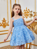 Tween Girls' Floral Applique A-line Cami Party Dress