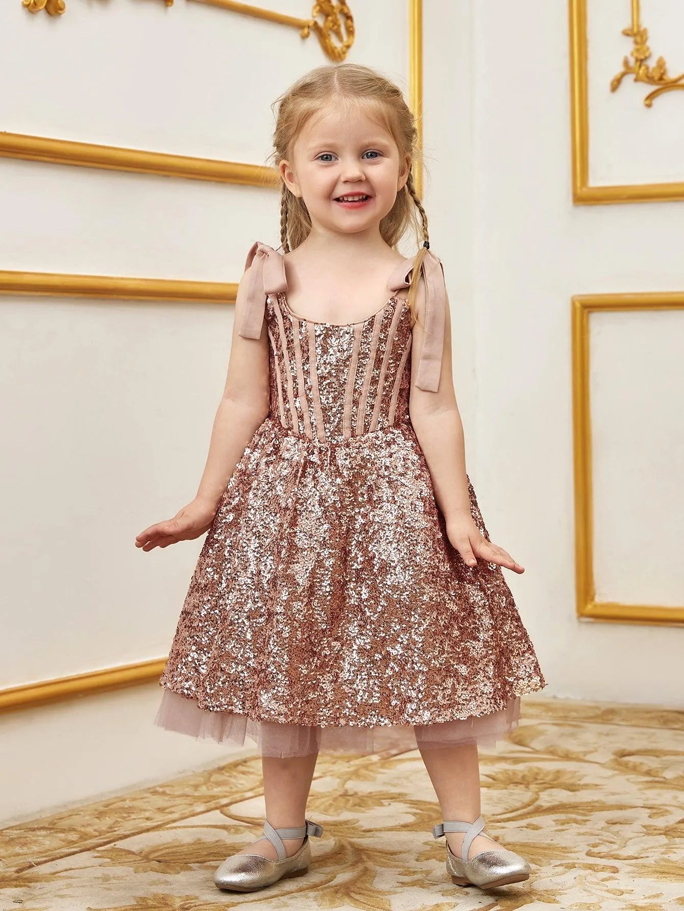 Young Girls' Sparkling Sequin Cami Dress