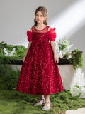 Tween Girls' Bow Front Sequin A Line Party Dress