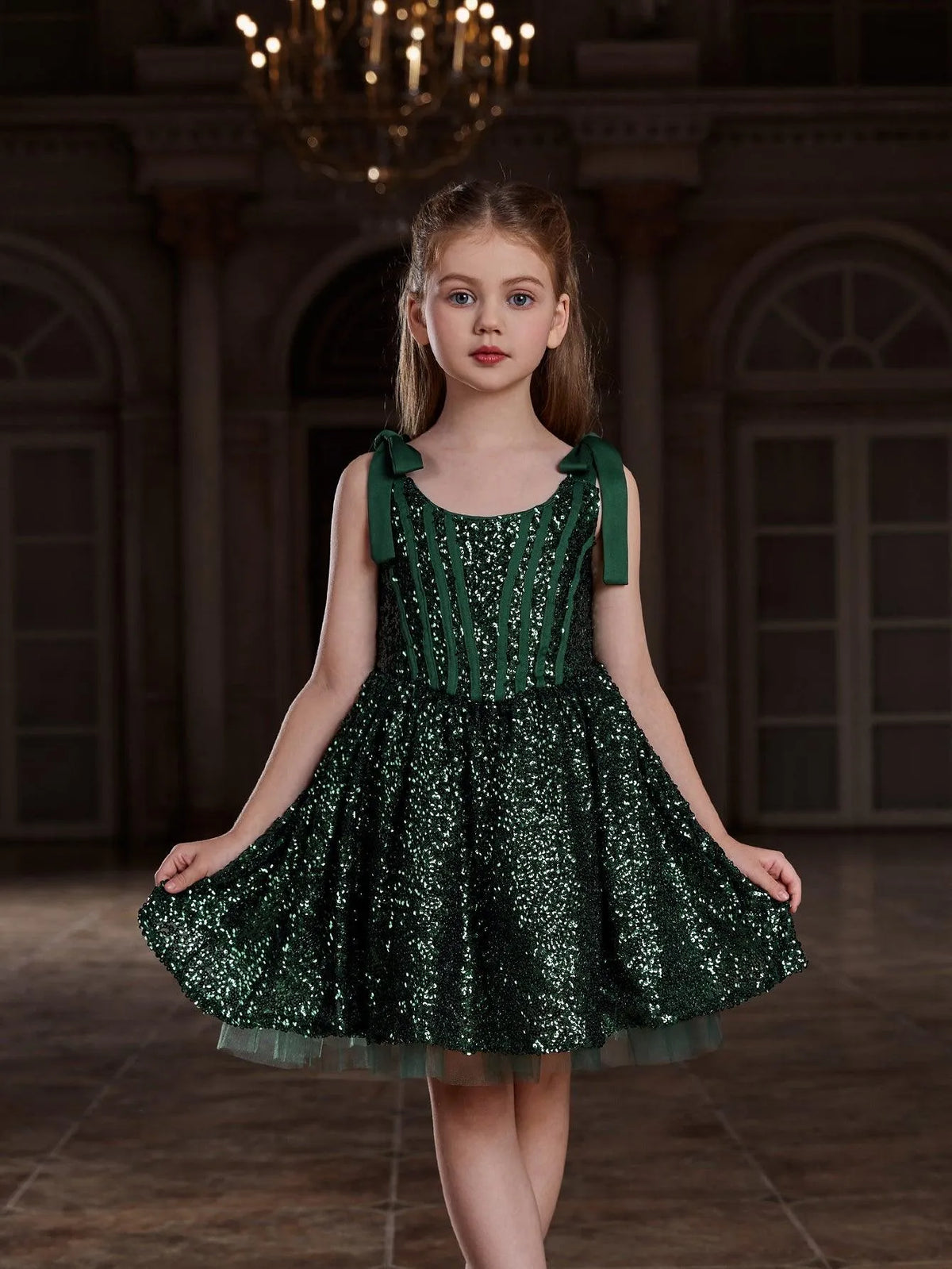 Tween Girls' Sparkling Sequin Cami Dress - Elonnashop